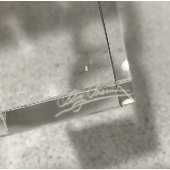 Vintage 1980s Oleg Cassini Lexington Crystal Candlestick Holders Clear Geometric - Picture 4 of 11